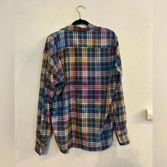 BUGATCHI Check Plaid Colorful Cotton Long Sleeve Button Down Shirt XL - Picture 3 of 8